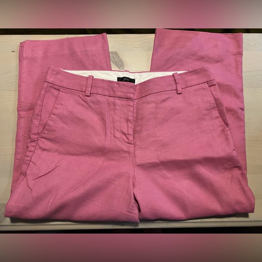 Pink straight leg trousers